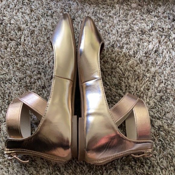 Rose Gold Ballet Flats - Picture 6 of 7